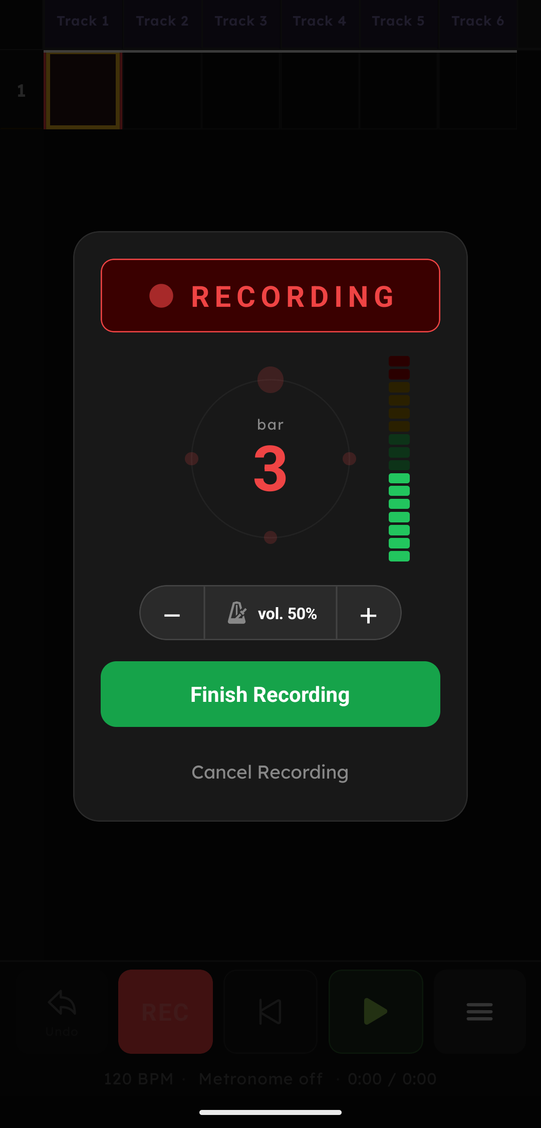 Recording screen